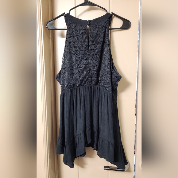 Torrid Gauze Lace Halter Babydoll - Picture 2 of 8